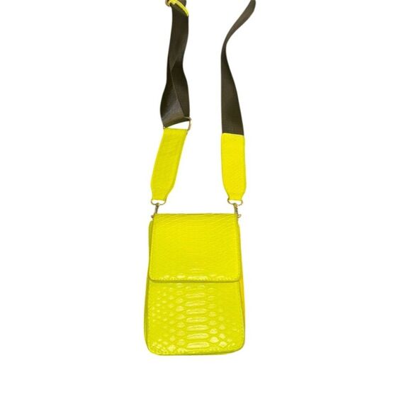 BP Women's Neon Croc Embossed Crossbody Bag with Adjustable Strap 6.5” X 4.5” - Picture 11 of 13